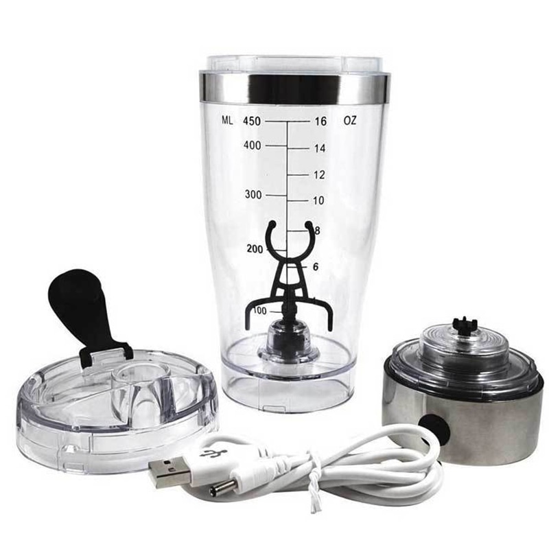 450ml mini usb elektrisk automatisk proteinshaker bärbar rörelse mixer mixer vortex tornado bpa free my vattenflaska