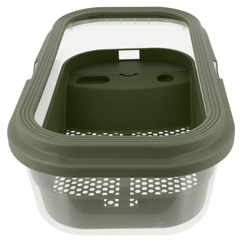 1pc Tortoise Terrarium Plastic Tortoise Tank Large Turtle Tank Home Tank With Terrace For Turtle Reptile Supplies 46x27x14cm