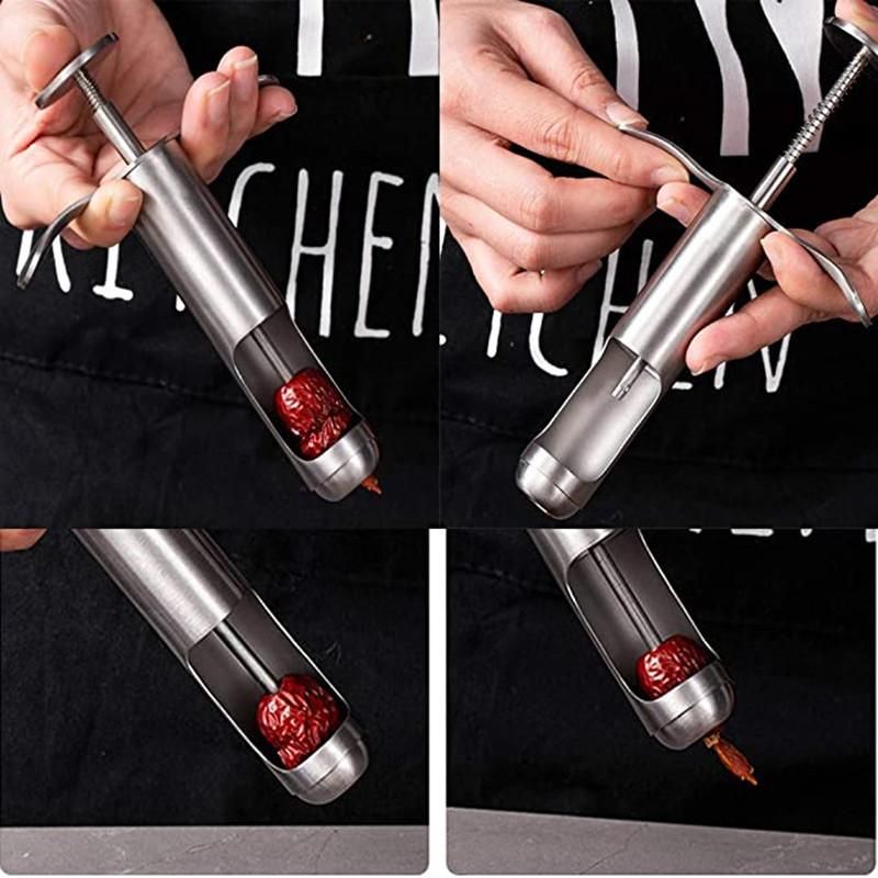 Outils en acier inoxydable pour fruits et légumes, extracteur de noyaux de dattes, dénoyauteur, gadgets de cuisine