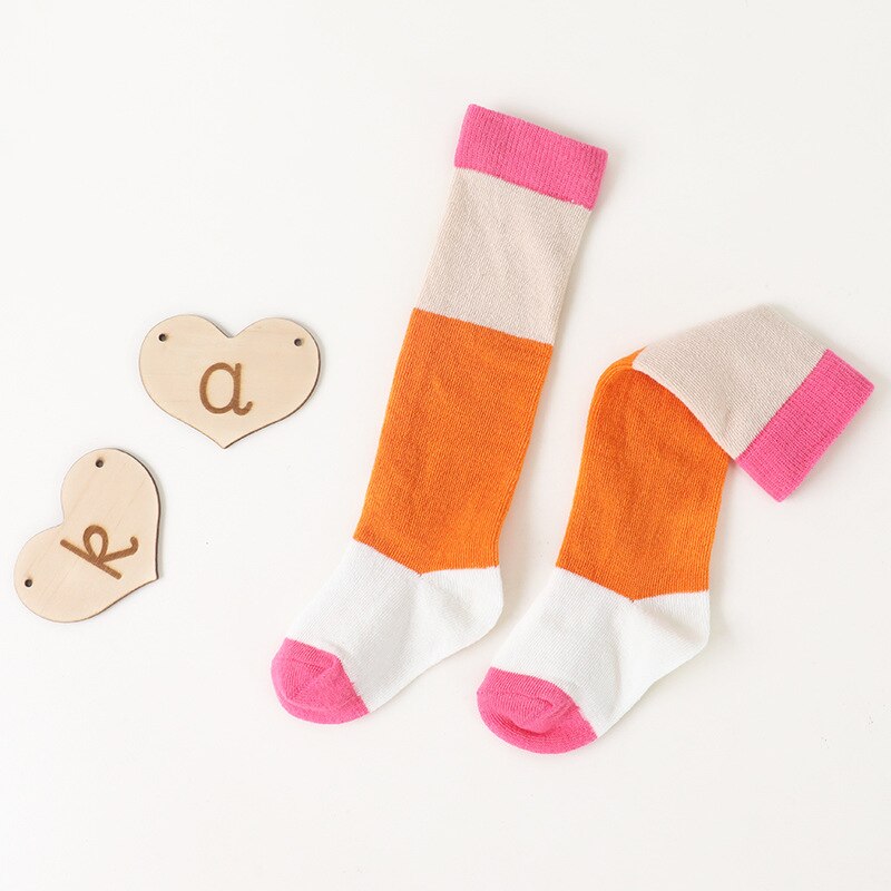 Hylidge Rainbow Infant Baby Knee Long Socks Patchwork Candy Color Baby Kids Girl Boy Long Socks Children Socks