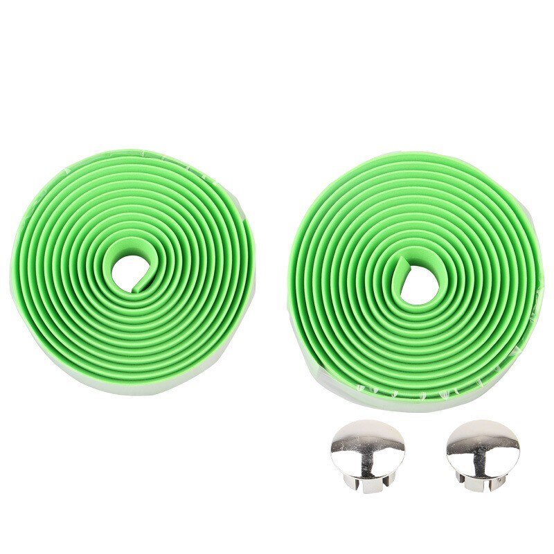 Empuñaduras de corcho para manillar de bicicleta, cintas de papel para envolver bicicletas y dos franjas, accesorios para deportes al aire libre y ciclismo: C