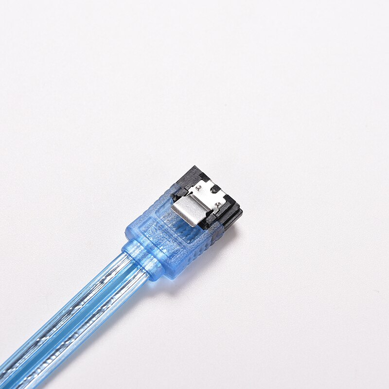 1pc 20in 50CM SATA 3.0 III 6Gb/s High Speed HDD Data Cable Cord 6Gbs PC Hard Disk Drive Connect Cable Connector Clear Blue