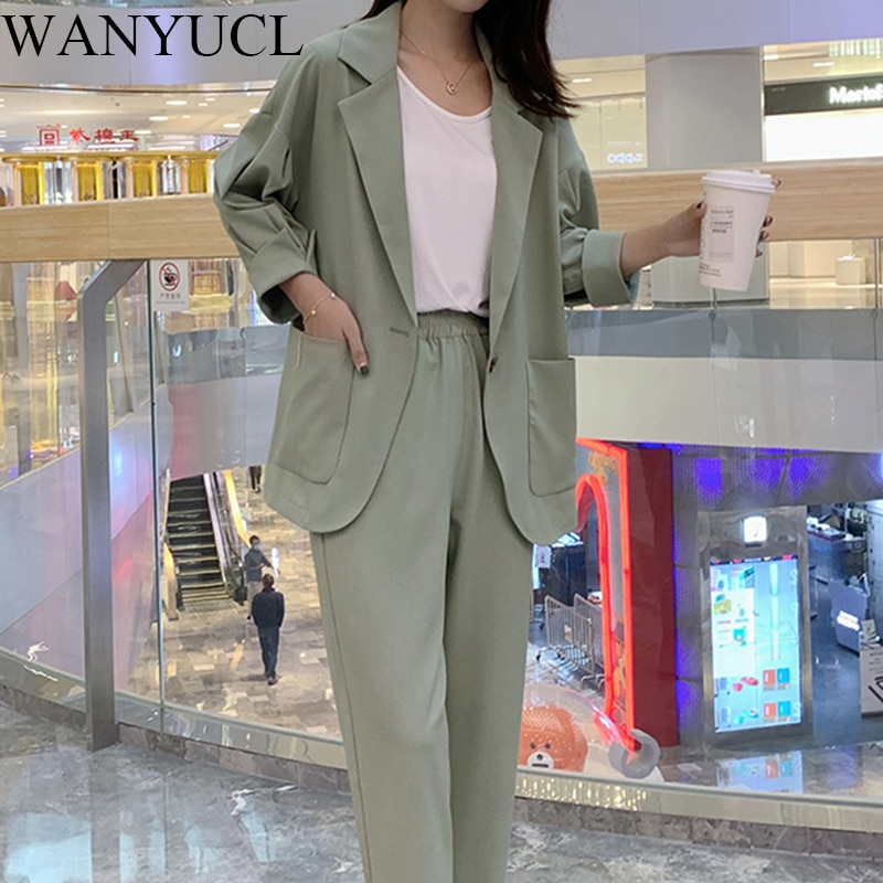 Traje de mujer novedad de verano estilo coreano temperamento traje casual extranjero pantalones de nueve puntos de dos piezas