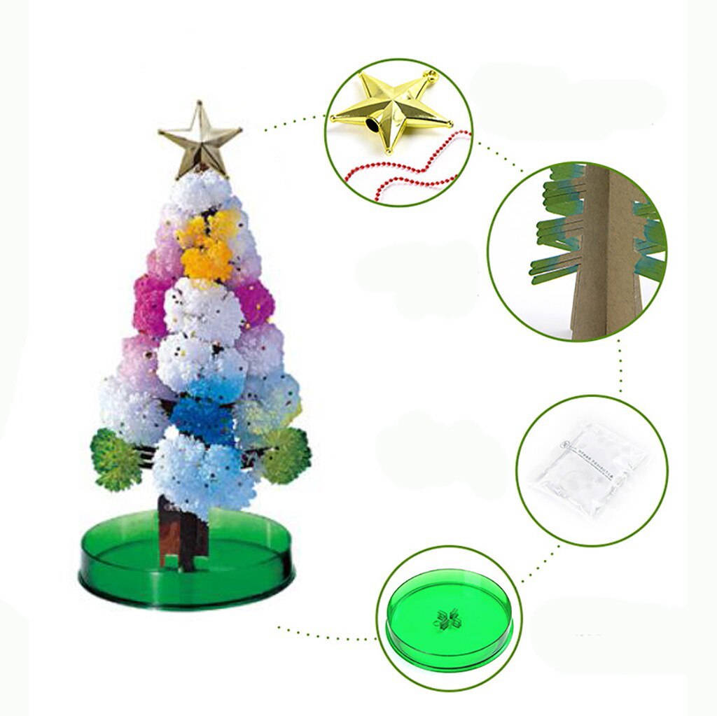 Magie Blüte Weihnachten Baum Wachsende Blühende Magie Baum Kristall Mini Weihnachten Baum Dekorationen freundlicher Spielzeug Weihnachten 15ml: Default Title