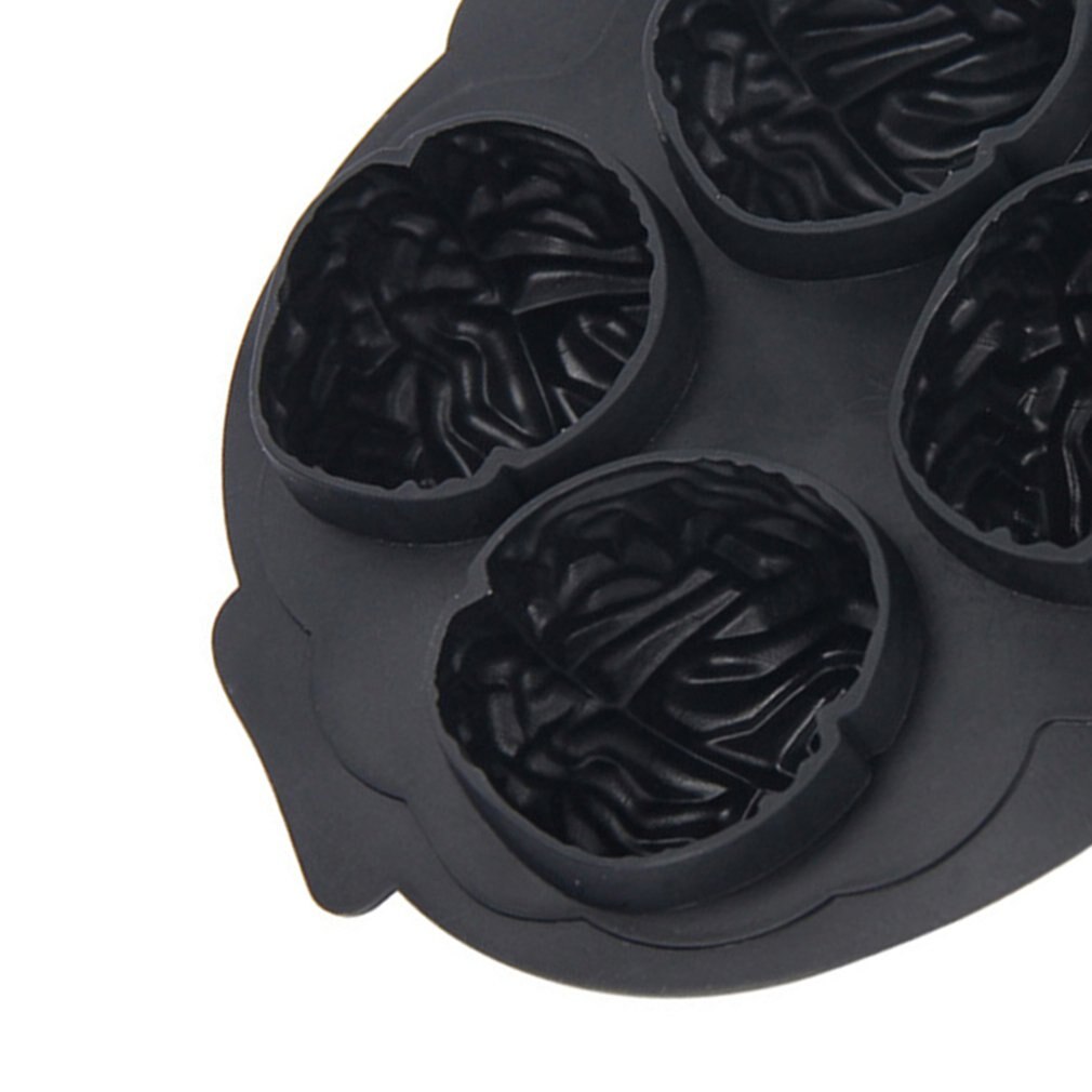 Brain shape ice grid Funny brain shape mold Four-hole ice grid Halloween ice grid silicone mold