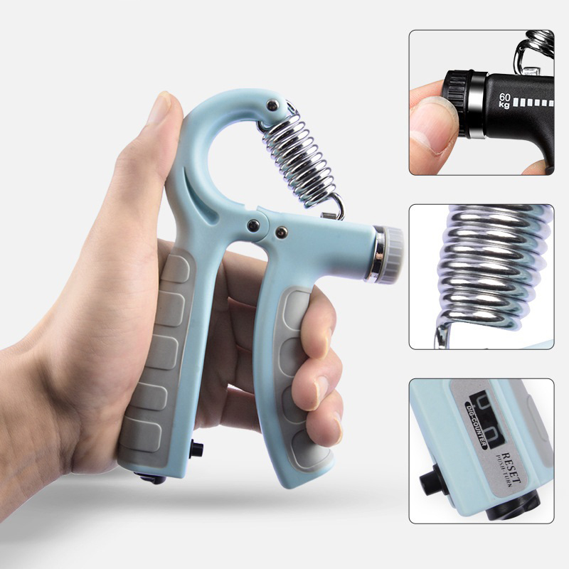 5-60KG Adjustable Fitness Hand Grip Strengthener Counter Wrist Trainer Grip Strength Exerciser Forearm Exerciser Hand Gripper