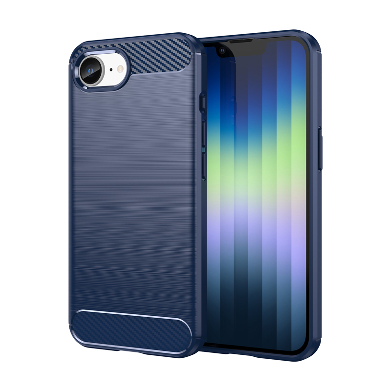 Voor iPhone 16E hoesje ELVEV Anti-vingerafdruk Anti Geborstelde textuur Zachte TPU Volledige bescherming Telefoonhoes