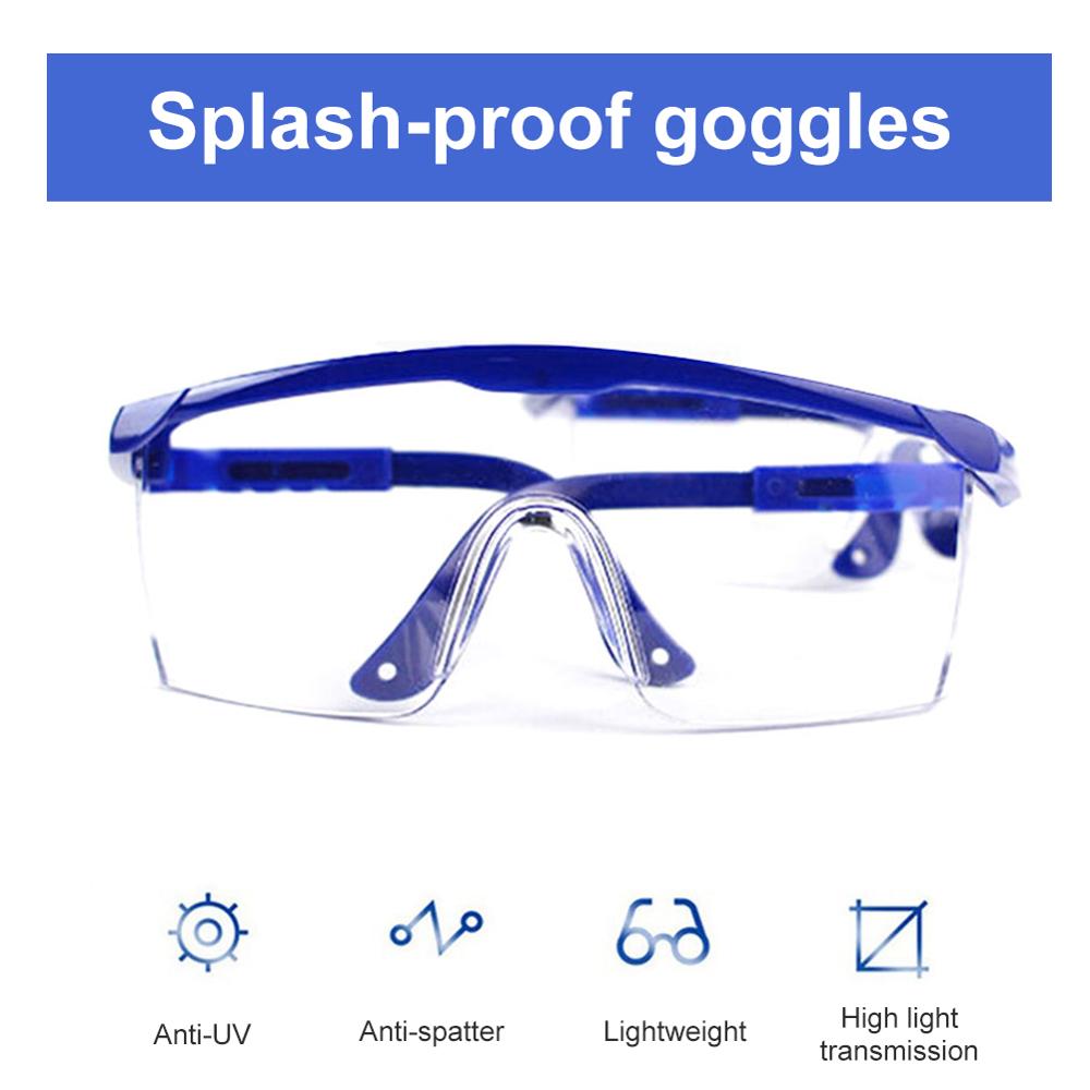 1PCS Safety Glasses Transparent Dust-Proof Glasses Working Glasses Lab Prevent-virus Splash Protective Anti-wind Glasses Goggles