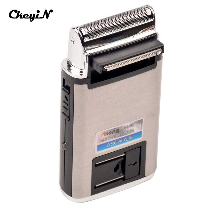 Akumulator golarka elektryczna mężczyzn brzytwa przenośny mini elektryczna maszynka robić golenia wąsy trymer z wymiennym ostrzem pielęgnacja twarzy