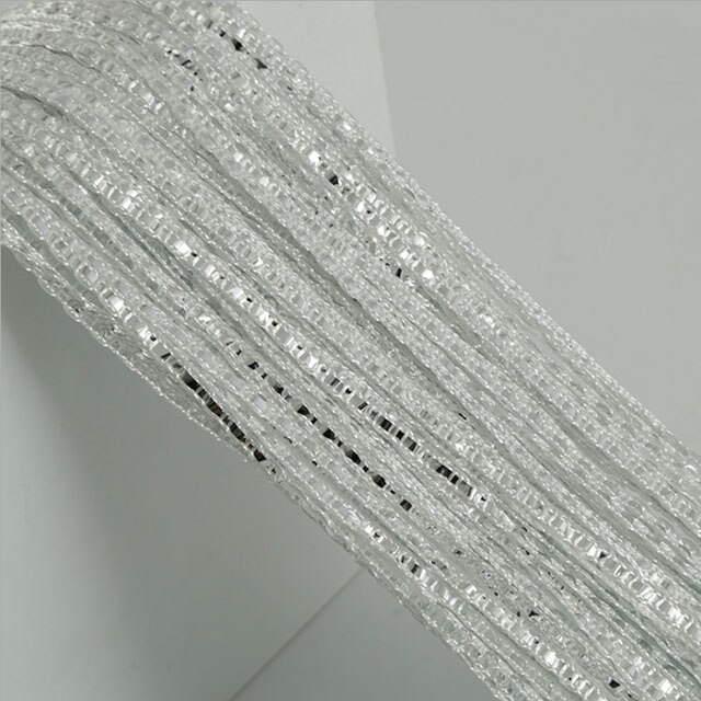 Zidetang glitter s stil polyester sträng dörr gardin frans tråd tofs rumsavdelare gardin panel deco fönster myggnät: Vit / 280cm by 280cm