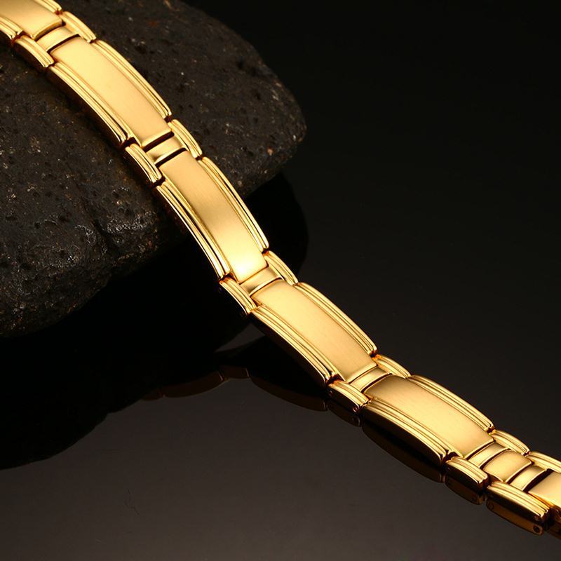 Roestvrij Stalen Armband Germanium Magneet Titanium Stalen Armband Magnetische Sterke Magneet Gouden Sieraden
