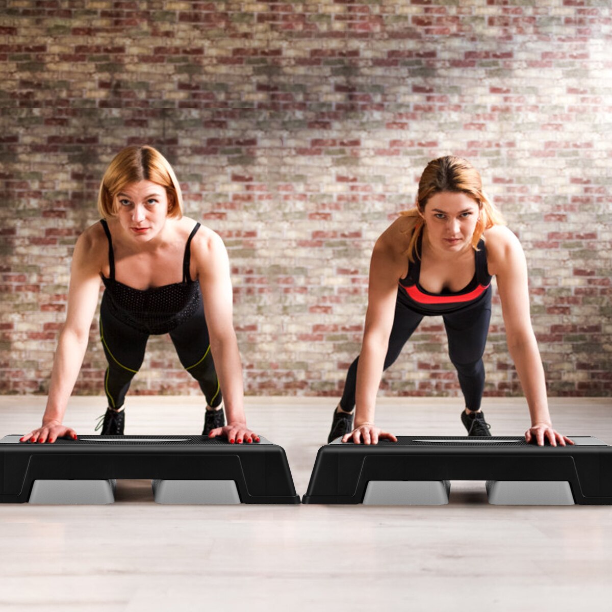 Fitness aerobic stepper, 12/17/22cm height-adjustable workout fitness stepper, fitness equipment, non-slip exercise yoga pedal