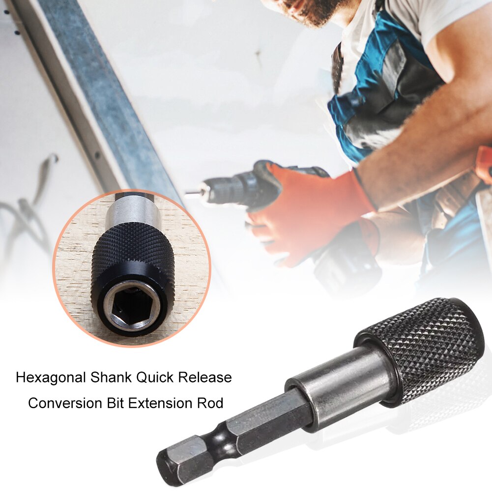 1/4 Hex Shank Bit Houder Magnetische Adapter Sterke Taaiheid Extension Schroevendraaier Verbinding Staaf Metalen Draagbare Levert