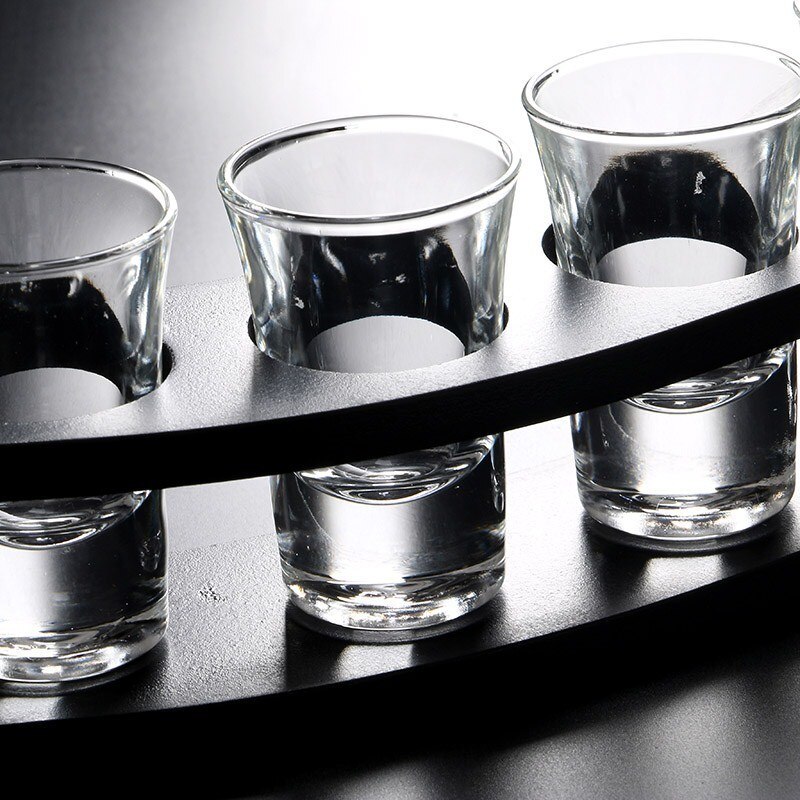 6 stk thule shotglas sæt fed husholdning bar klub tumbler ildvand spiritus vin cocktail pint bullet cup una tazza rack verre