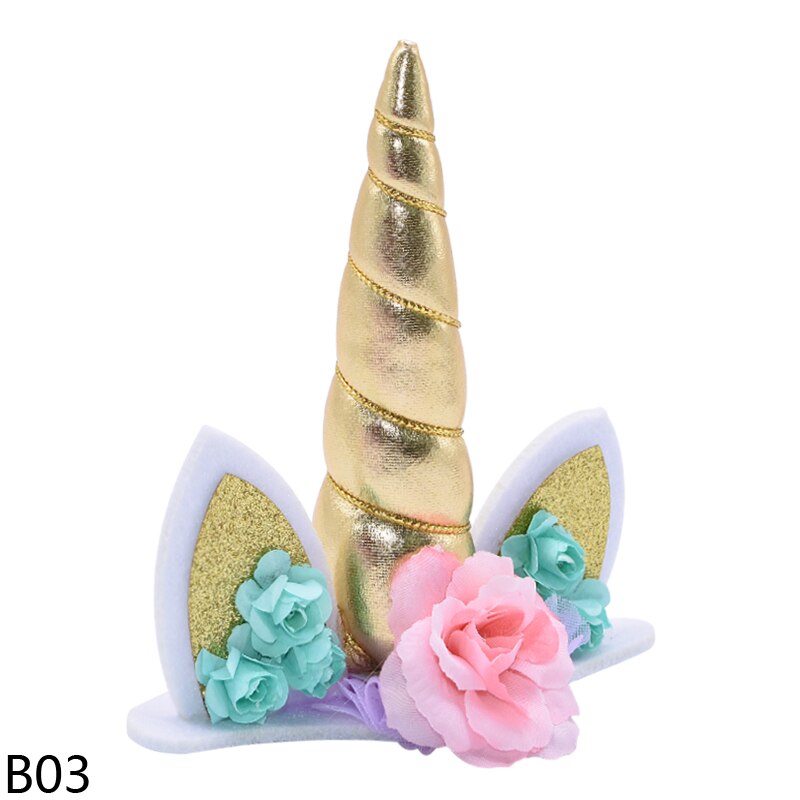 Unicorn Headband Halloween Children's Headband Birthday Party Baby Hair Accessories Headdress Unicorn Party: B03