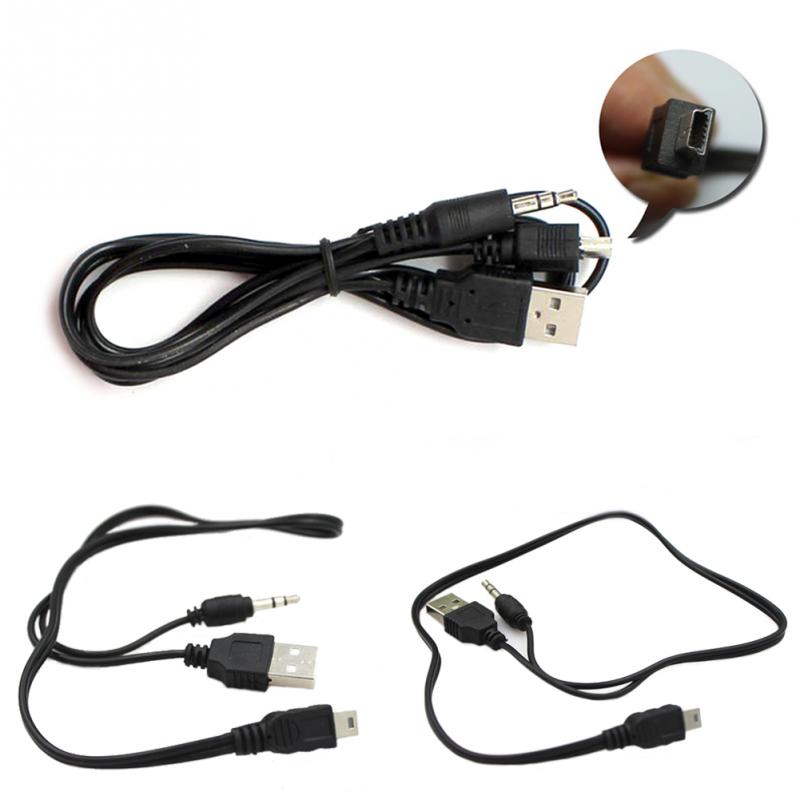 2 In 1 Usb Male Mini Usb 5 Pin + 3.5Mm Aux Kabel, aux En Charger 2 In 1 Kabel Voor Draagbare Speaker #2