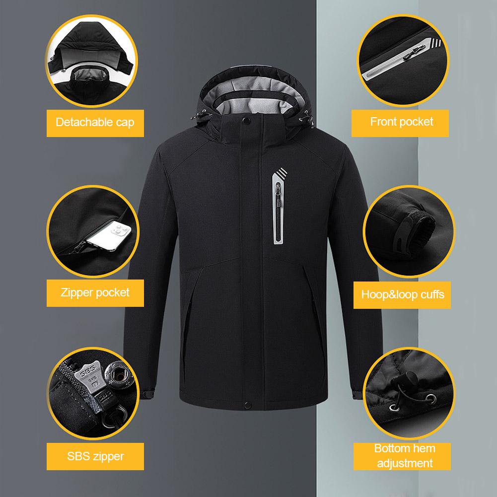 Heated Jacket Smart Heating Clothing Heating Jacket Male USB Charging Heating Outdoor Ski Suit Jacket Outdoor Ski Jacket