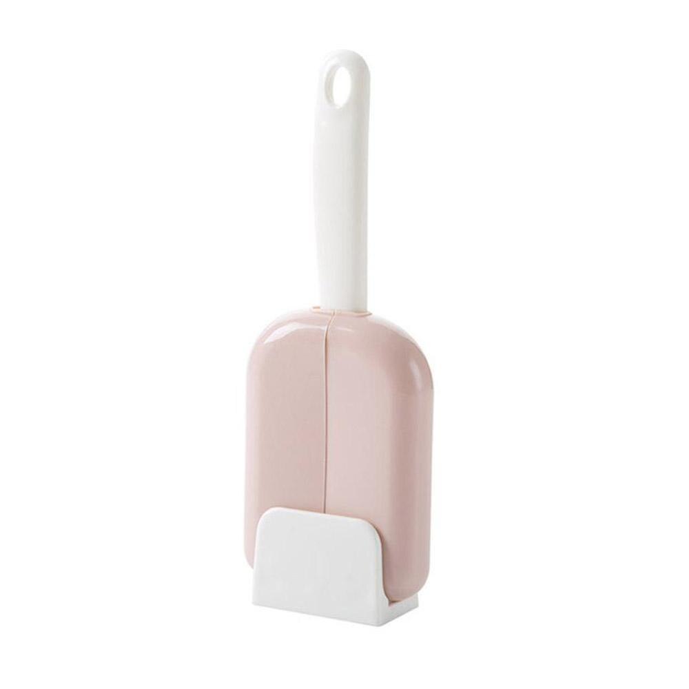 Juego de tapas de apertura y cierre automático de cuchara de arroz con soporte, cucharilla de arroz para colgar, bonita cocina, niñas, niños y niñas: pink