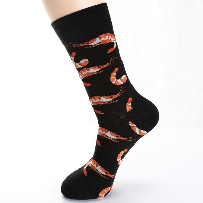 Calcetines cómodos con estampado de tiburón para hombre, medias divertidas de estilo casual, ideal para monopatín o boda, con diseños geométricos,
