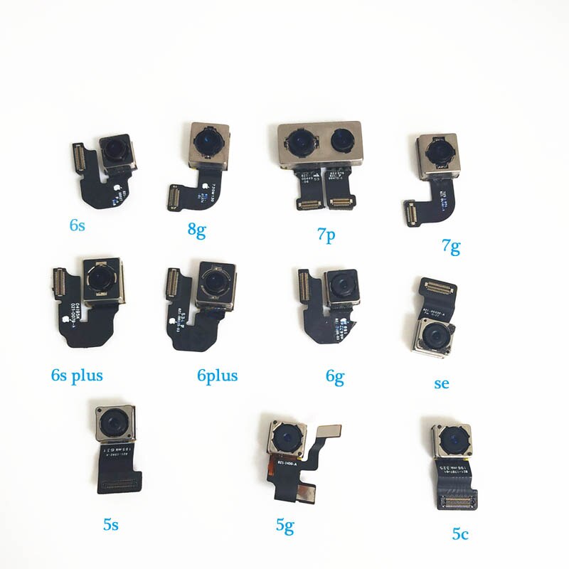 Original 100% Back Camera Rear Main Lens For iphone 5 SE 5C 6 6Plus 6S 6S Plus 7 7Plus 8 8Plus Flex Cable Ribbon Rear Camera