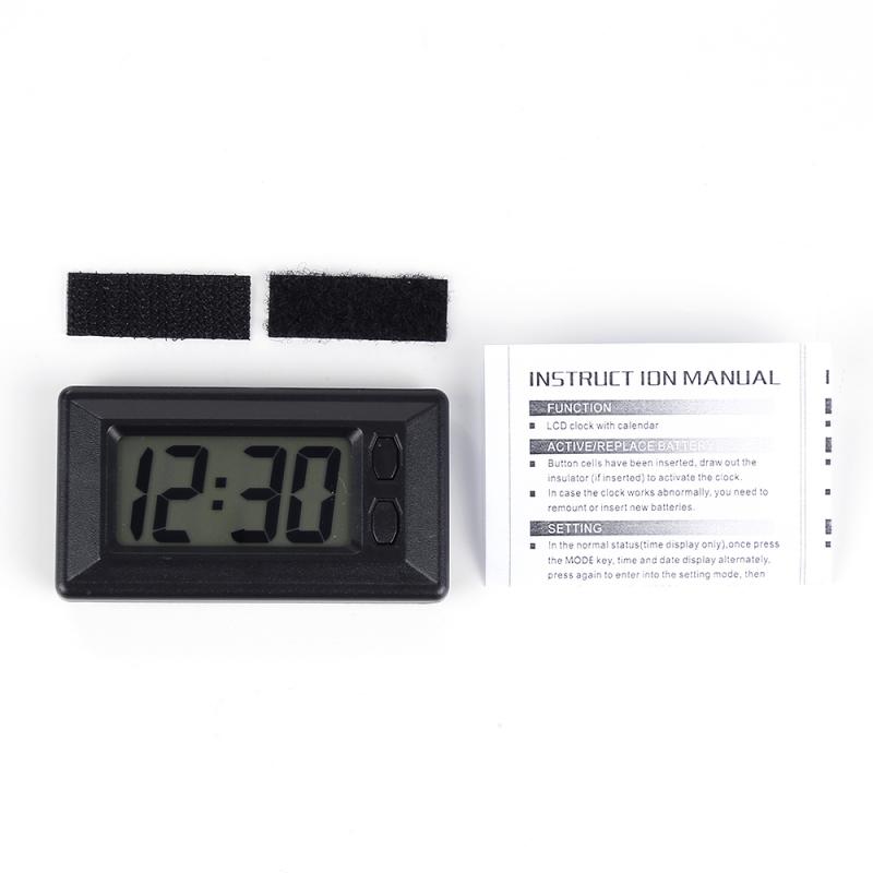 LCD-Digitaluhr - Ultradünne Fahrzeuguhr Elektronische Uhr mit Auto