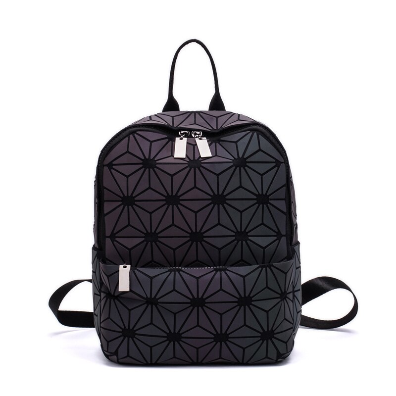 Frauen Rucksäcke Bao Tasche Leucht Geometrische Rucksack Für Teenager Mädchen Schule Tasche Holographische Diamant Rucksack Mochila Feminina: LuminousE