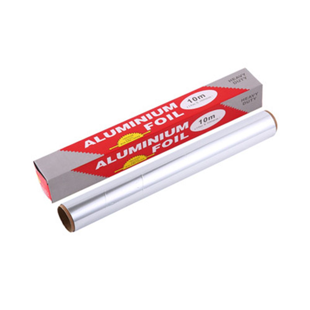 Barbecue Household 5m/10m Tin Foil Paper Food Pack Cook Baking BBQ Grill Silver Baking Tinfoil Paper Sheet Roll Cooking Tools: 10m