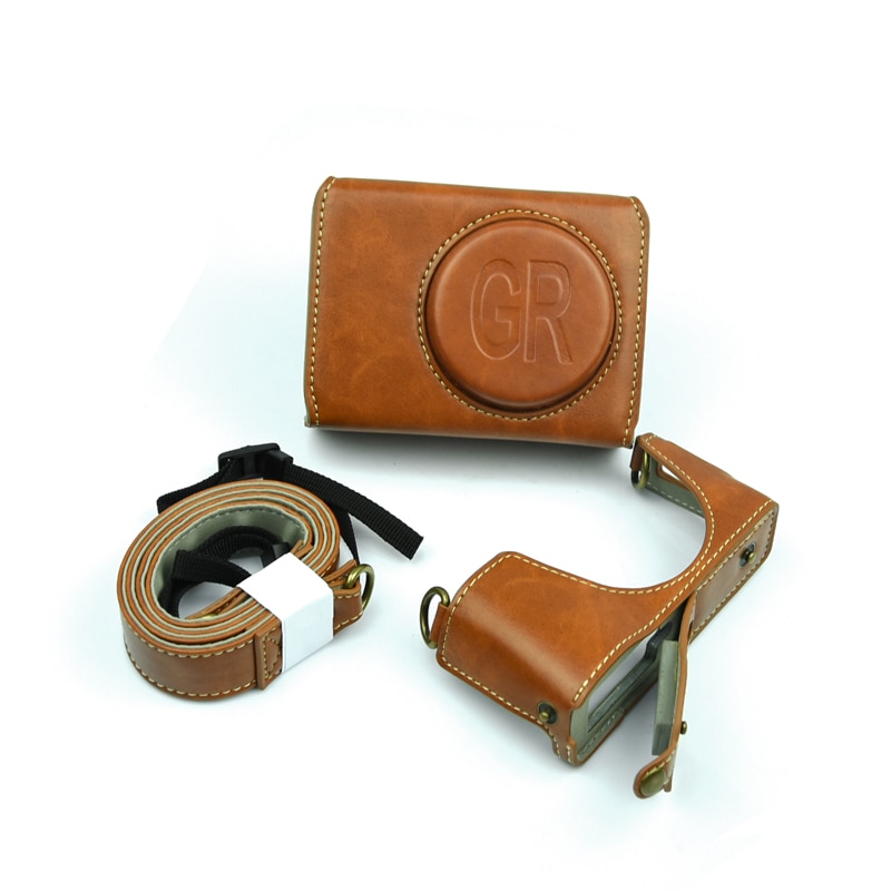 Housse de protection rigide en cuir pour appareil photo pour RICOH GR GRII GR2 GRAII GR3 GRIII noir/marron/café
