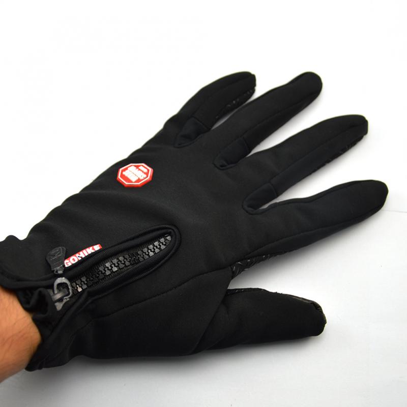 Motorfiets Windstopper Touch Screen Handschoenen Mannen & Vrouwen & Kids Winter Handschoenen Winddicht Waterdichte Handschoenen Zwart