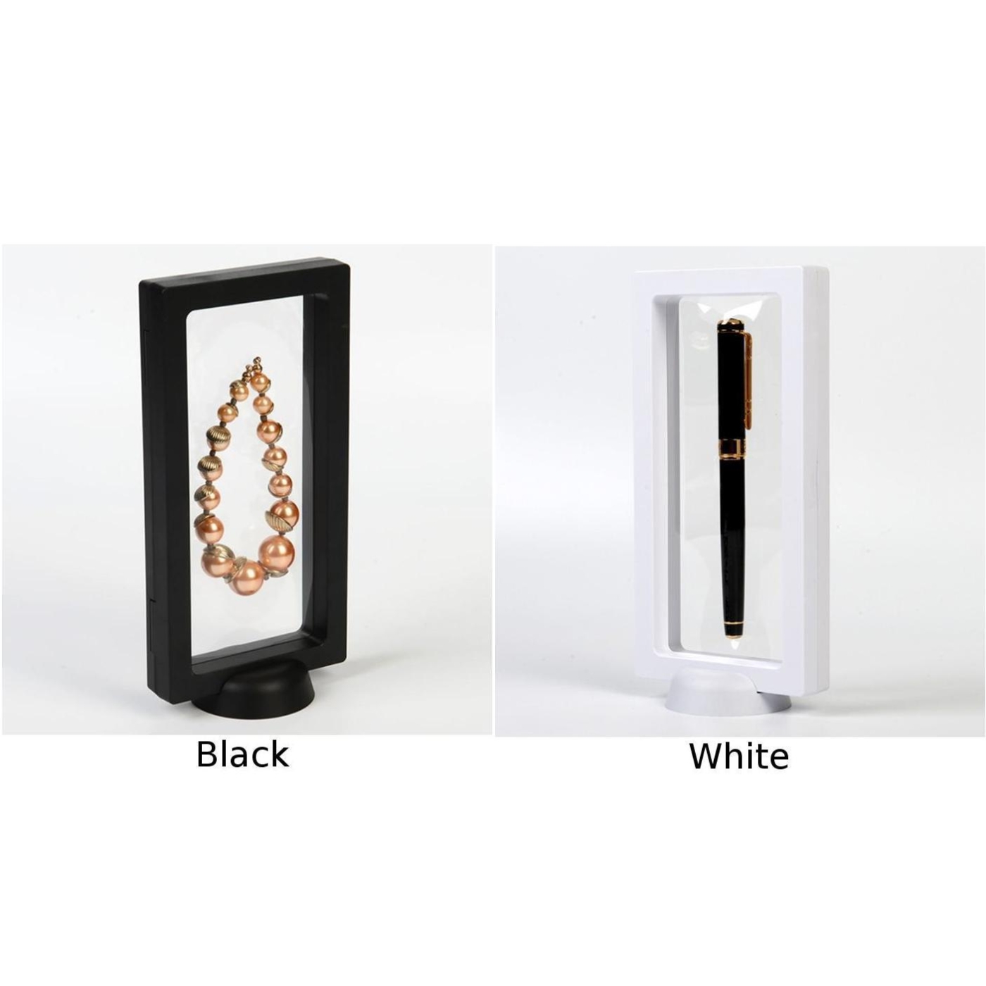 Floating Frame Shadow Box Jewelry Display Protection Commemorative Coin Holder