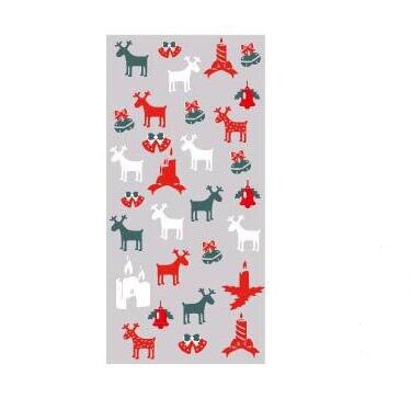 50Pcs Kerstman Kerstboom Elanden Pvc Zakken Transparant Clear Zak Cadeau Voor Kerst Bakken Candy Cookie Verpakking tassen: elk