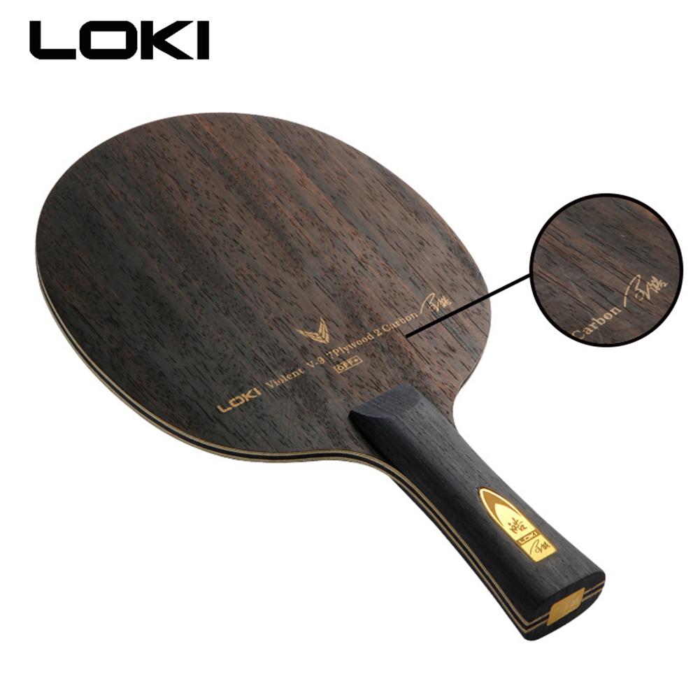 LOKI V9 Ebano Professionale Tavolo di Carbonio Pong pagaia lama 9 Strati ping Pong pipistrello per un Rapido Attacco ciclo continuo unità Lettori