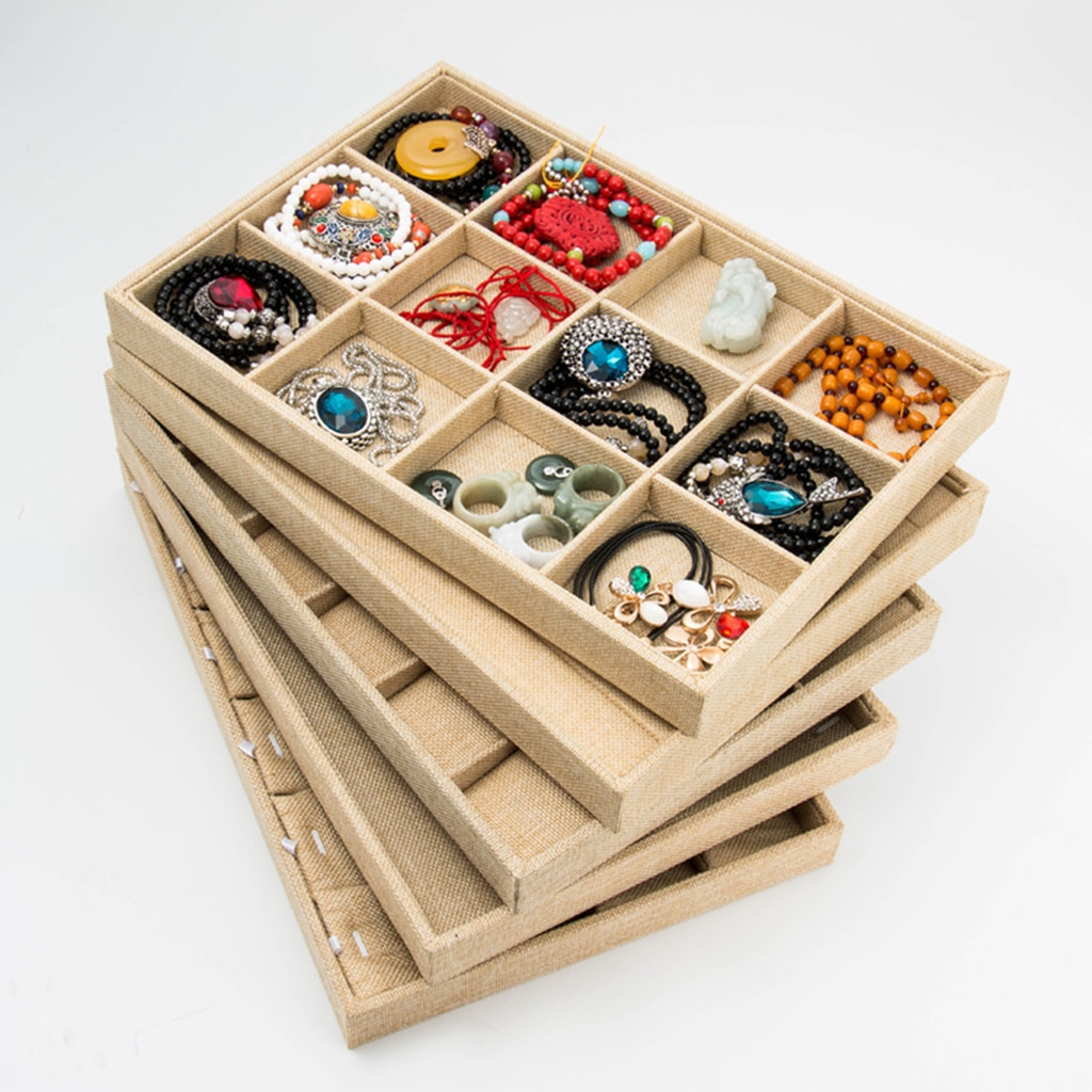 Smykker opbevaring bakke ring armbånd organisator øreringe holder til skuffer