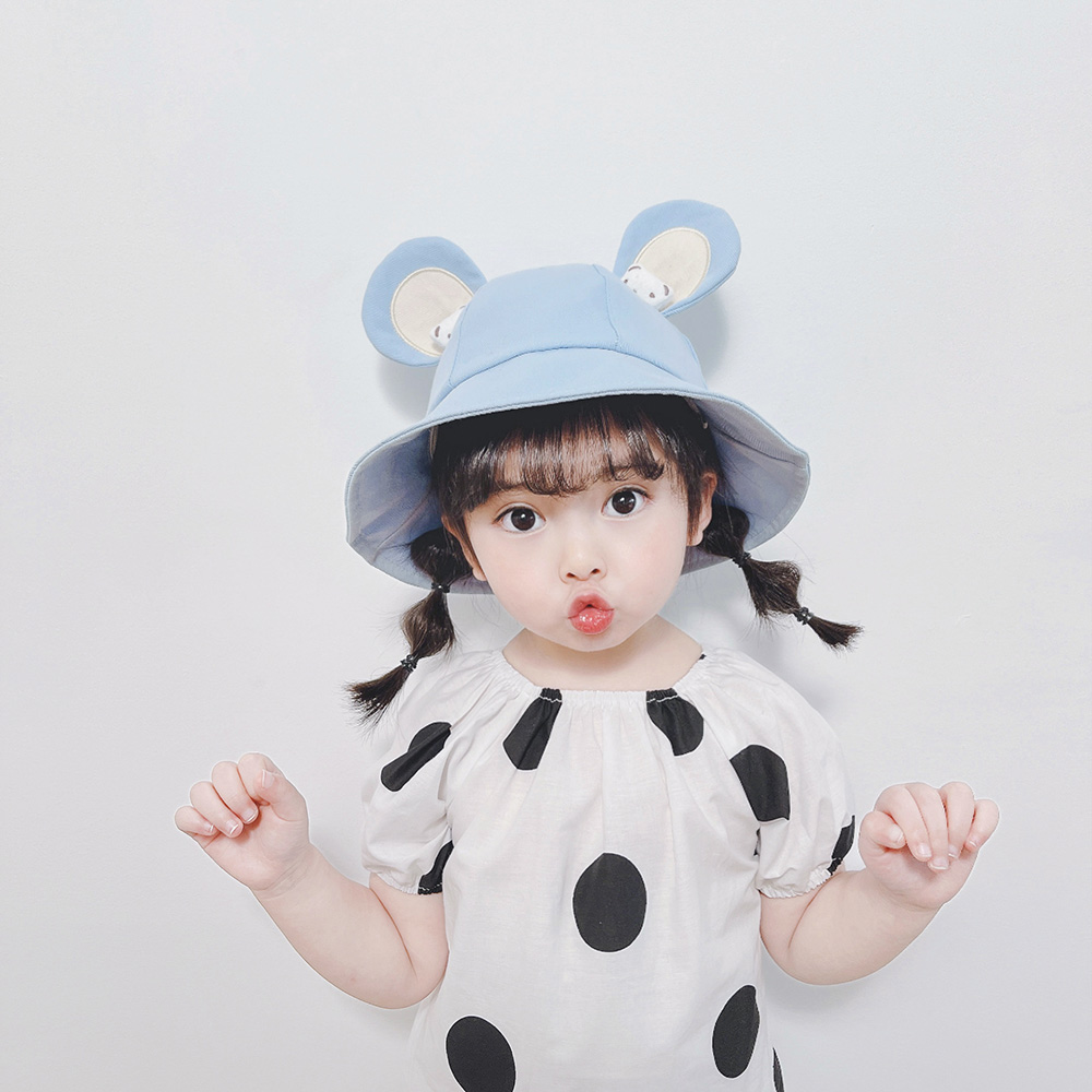 Gorros con orejas de oso para bebé, accesorios para recién nacido, sombrero para niña, niña y niño, gorro para madre y niño, accesorios para fotografía: wathet