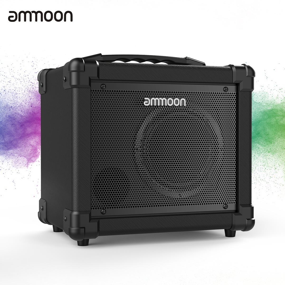 Ammoon GA-10-Amplificador de guitarra eléctrica, 10W, amplificador BT compatible con modos de limpieza/distorsión AUX IN Gain Bass agudos, Control de volumen