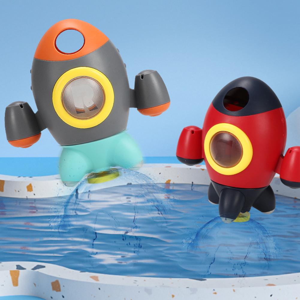 sprühen Wasser Spielzeug Umweltfreundliche Leichte Anti-verformen Rakete-Förmigen Wasser Sprinkler Badewanne Spielzeug Badewanne Spielzeug für freundlicher