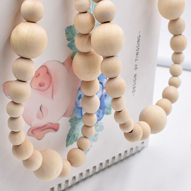 Natuurlijke henneptouw, houten kralen, kinderdecoratie, knutselen, hanger, diy, sieraden maken, accessoire