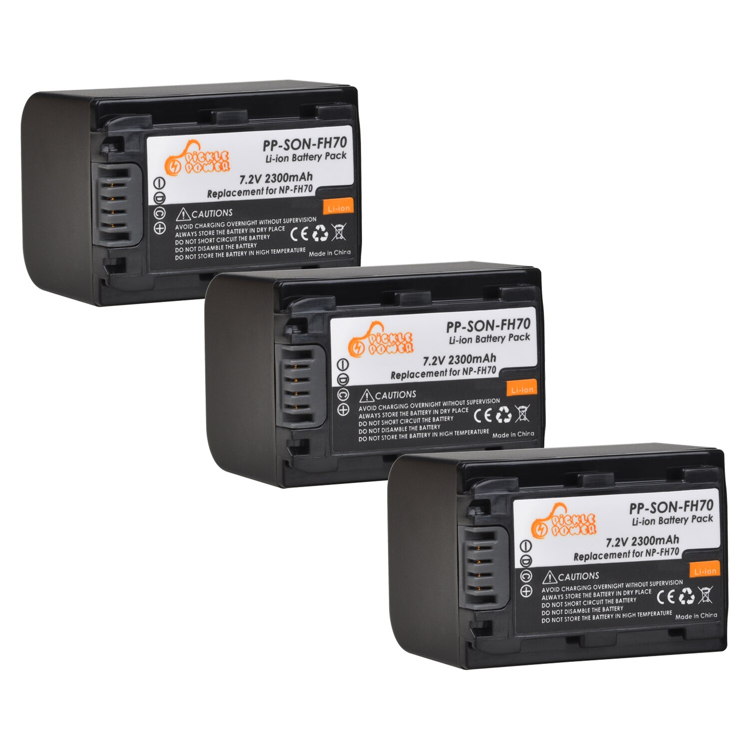 Batteria NPFH70 NP-FH70 + caricatore USB portato per Sony NP-FH30 NP-FH40 NP-FH60 NP-FH50 serie NP-FH70 HDR-XR: 3 batteria