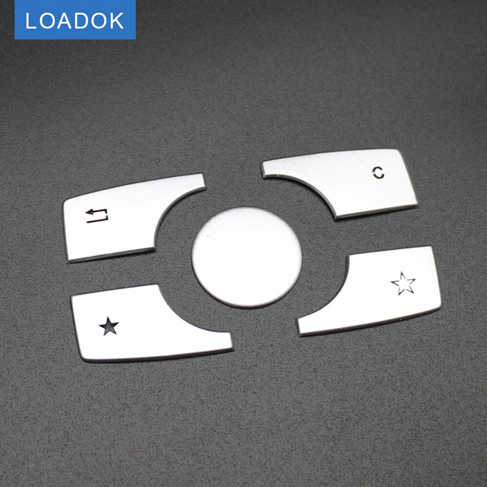 Botões botão do carro multimídia guarnição emblema capa adesivo para benz ml gl classe para benz acessórios