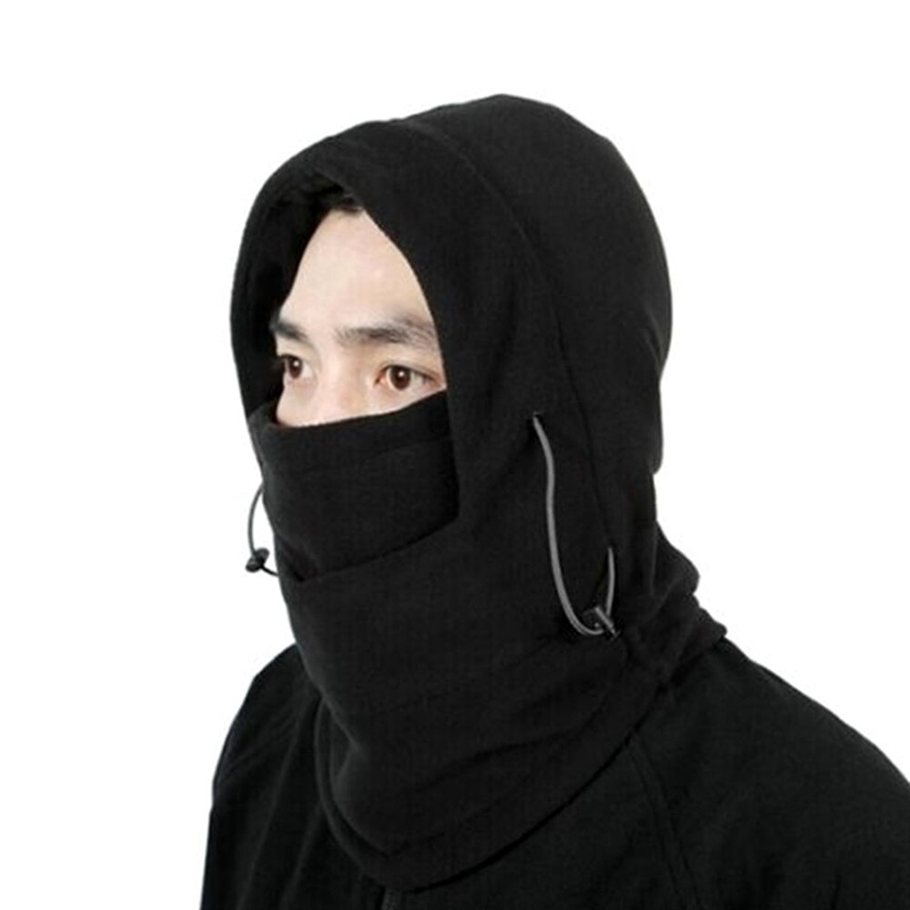 Leepee Verstelbare Black Warm Fleece Winter Maskers Ski Gezicht Cs Mask Hat Protected Ear Mutsen Ski Skull Snowboard Cap Gezicht masker