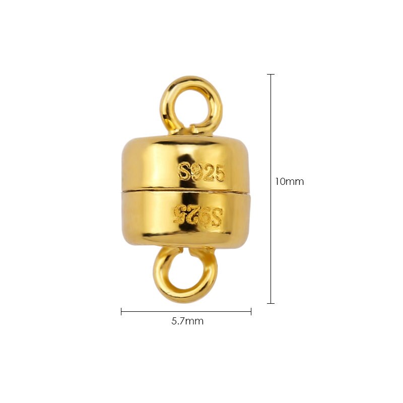 5.7X10Mm 925 Sterling Zilveren Magnetische Sluitingen Liefhebbers Magnetische Sluitingen Voor Armbanden Zilveren Gesp Sluitingen Voor Sieraden Maken diy