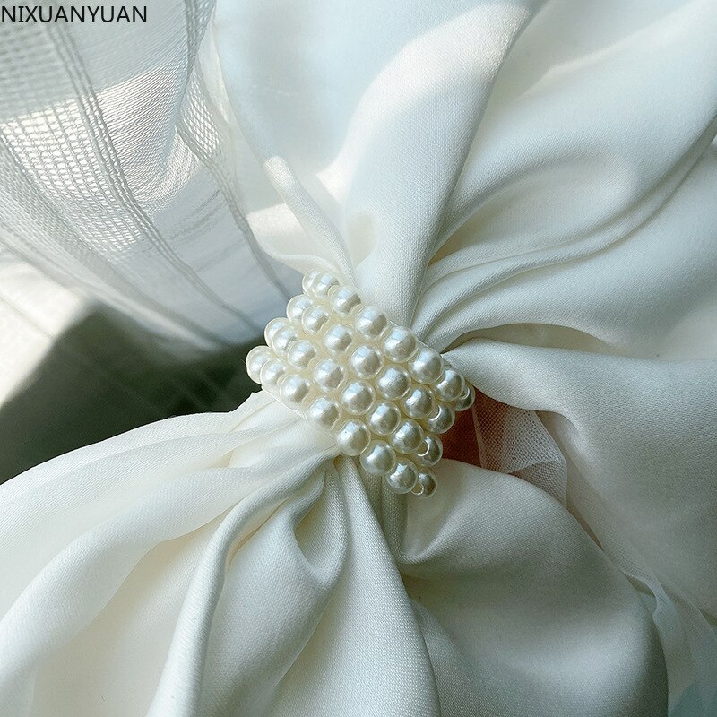 Witte minimalistische witte oversized strik haarspeld sluier die bruidshoofdtooi bedekt bruiloft accessoires