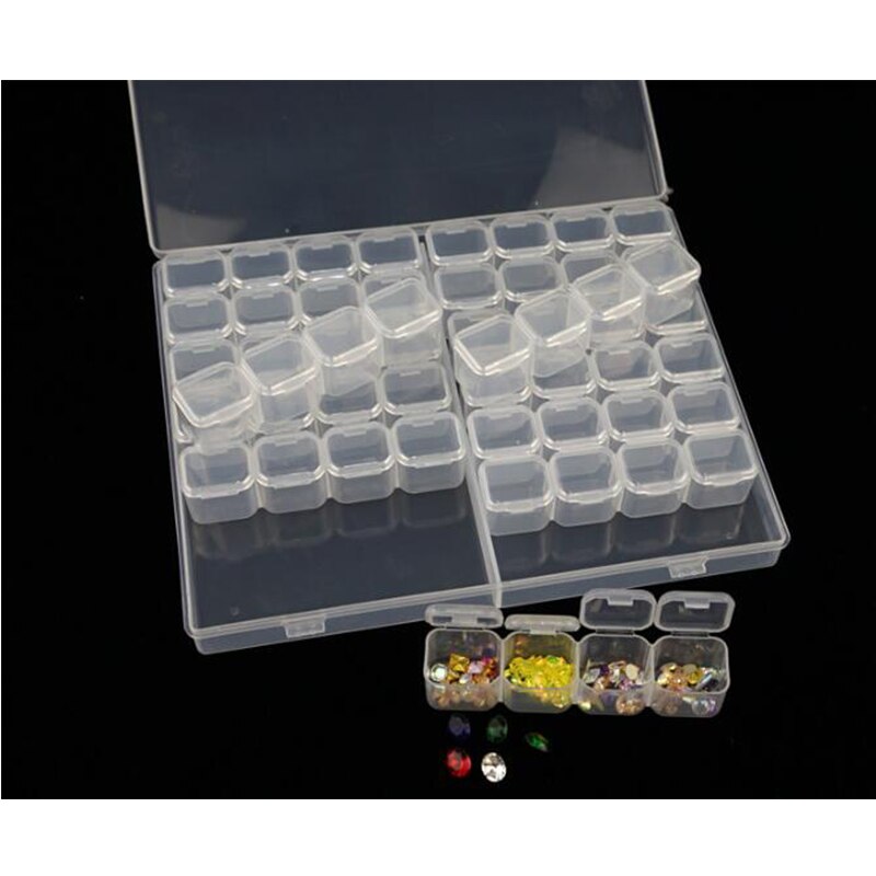 56 Grids DIY Diamond Painting Rhinestone Transparent Plastic Storage Box Embroidery Beads Cross Stitch Cases Organizer