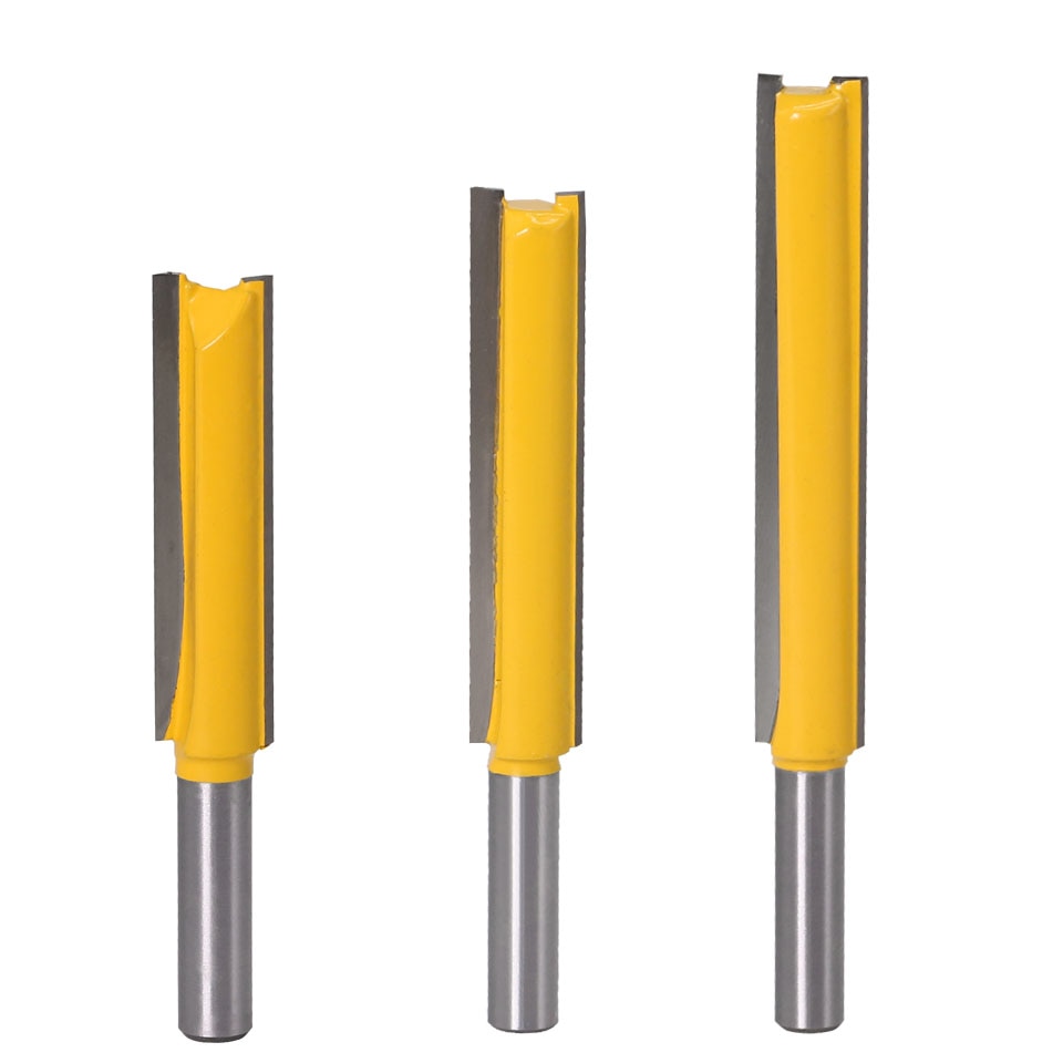3pc Straight/Dado Router Bit 3/8" Dia. X 2"X 2-1/2"X 3" Length - 8mm Shank Woodworking cutter Wood Cutting Tool