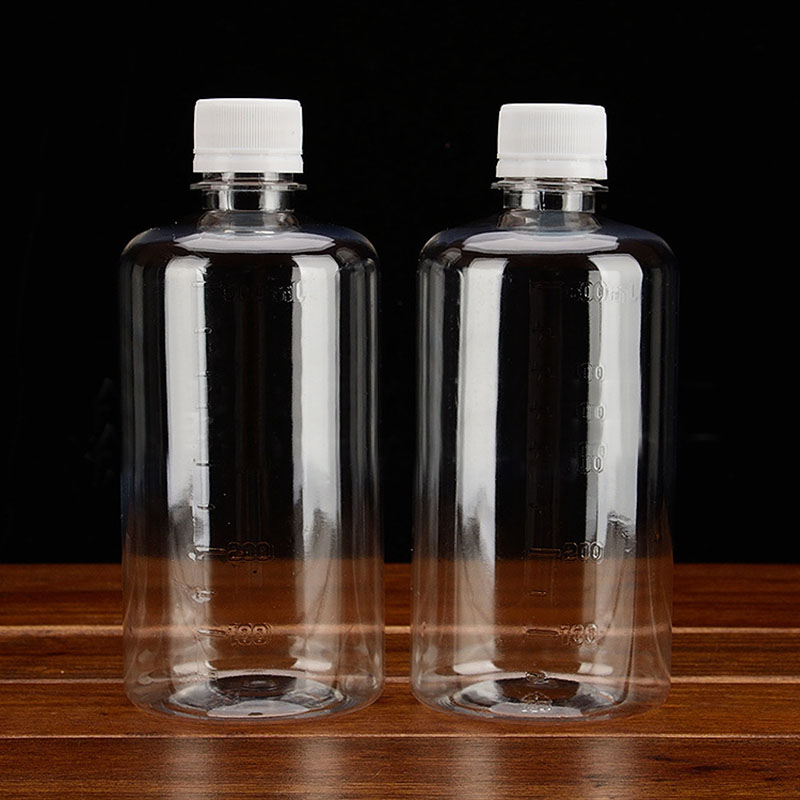 10Pcs 500ml Clear Plastic Lab Seal Reagent Bottle Chemical Graduation Sample Bottle