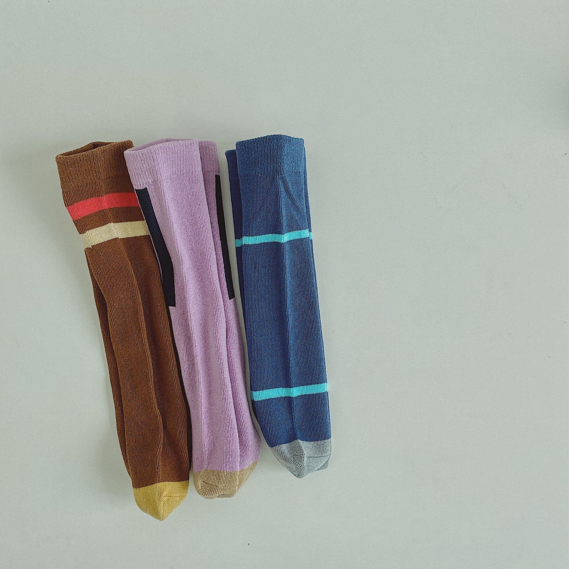 Herfst winter meisjes retro koreaanse stijl one size sokken zonder hak 1-8 jaar kinderen katoenen ademende sokken 3 paar