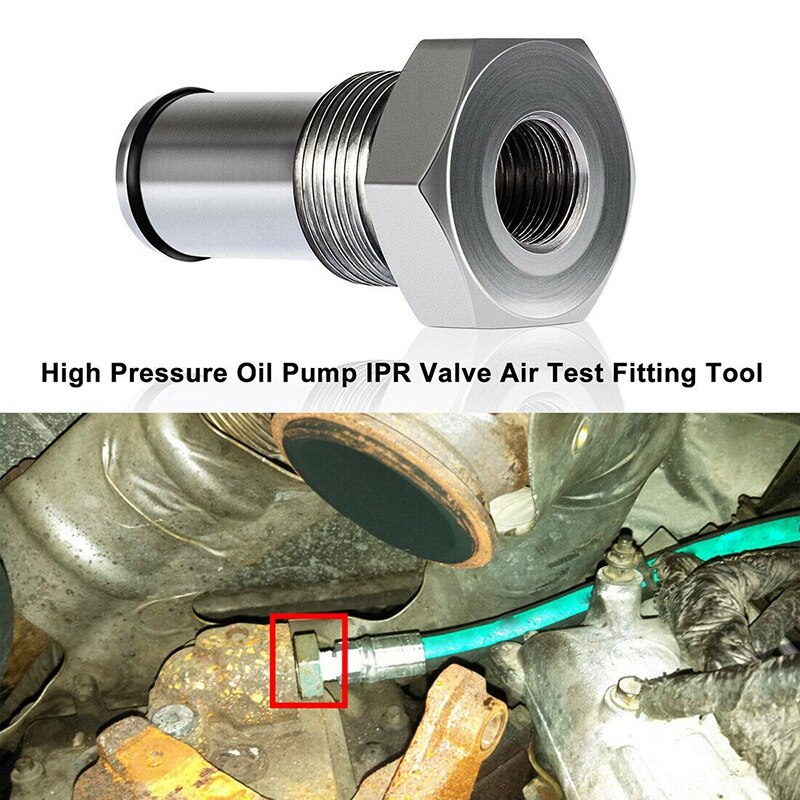 for 6.0L Ford IPR Valve Socket & 6.0 High Pressure Oil Pump IPR Valve Air Test Fitting Tool & Oil Rail Adapters