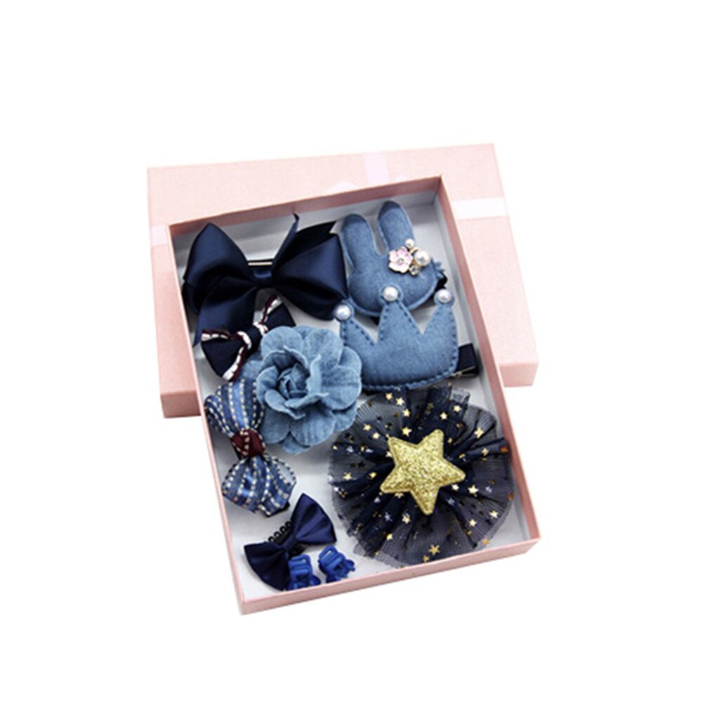 Set kind haar zubehör haarnadel stirnband box baby mädchen hairclip: A