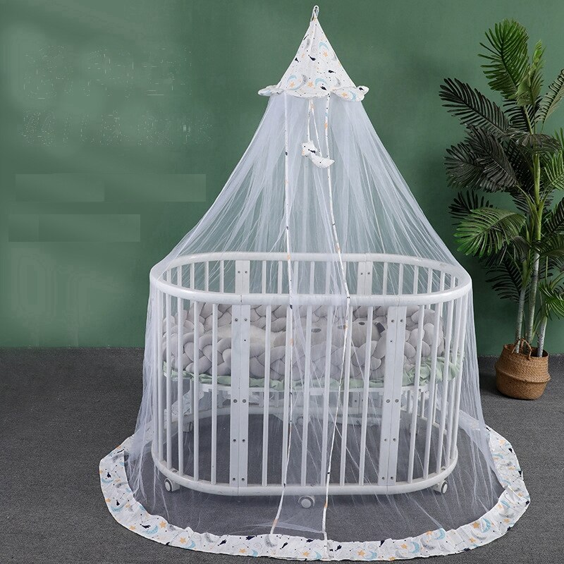 Babybedje Luifel Pasgeborenen Bed Gordijn Klamboe Prinses Met Kant Chidren Wieg Clip Houder Tent Kids Rom Decoratie