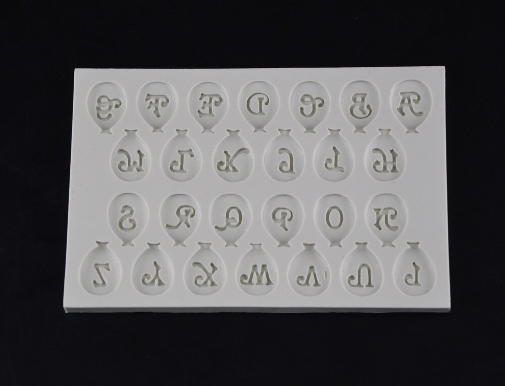 Inglese Alfabeto Muffa Della Caramella Della Candela Biscotto Della Muffa Della Colla stereo Palloncino Inglese Lettera Zucchero Candela Stampo FAI DA TE